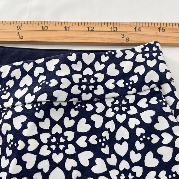 BODEN Chino Pants Navy White Size 8L (Tall) Stretch Heart Print Front Pockets - Picture 10 of 13